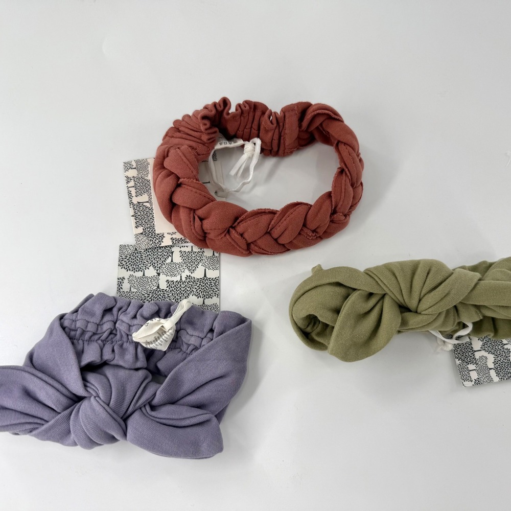 Kate Quinn Headband Set Kids Medium Multicolor NEW Braided Knotted Jersey 3pk